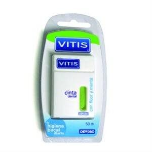Vitis Cinta dental Con Flúor y Menta, 50m