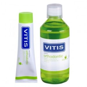 Vitis Pack Orthodontic Colutorio Bucal, 500ml + Pasta dentífrica, 100ml