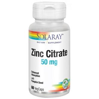 Zin 50 mg Solaray 60 Cápsulas