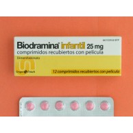 Biodramina Infantil 25 Mg 12 Comprimidos Recubiertos