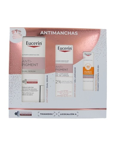 Eucerin Pack Anti-Pigment Dual Serum + Gel Limpiador +Sun Protection